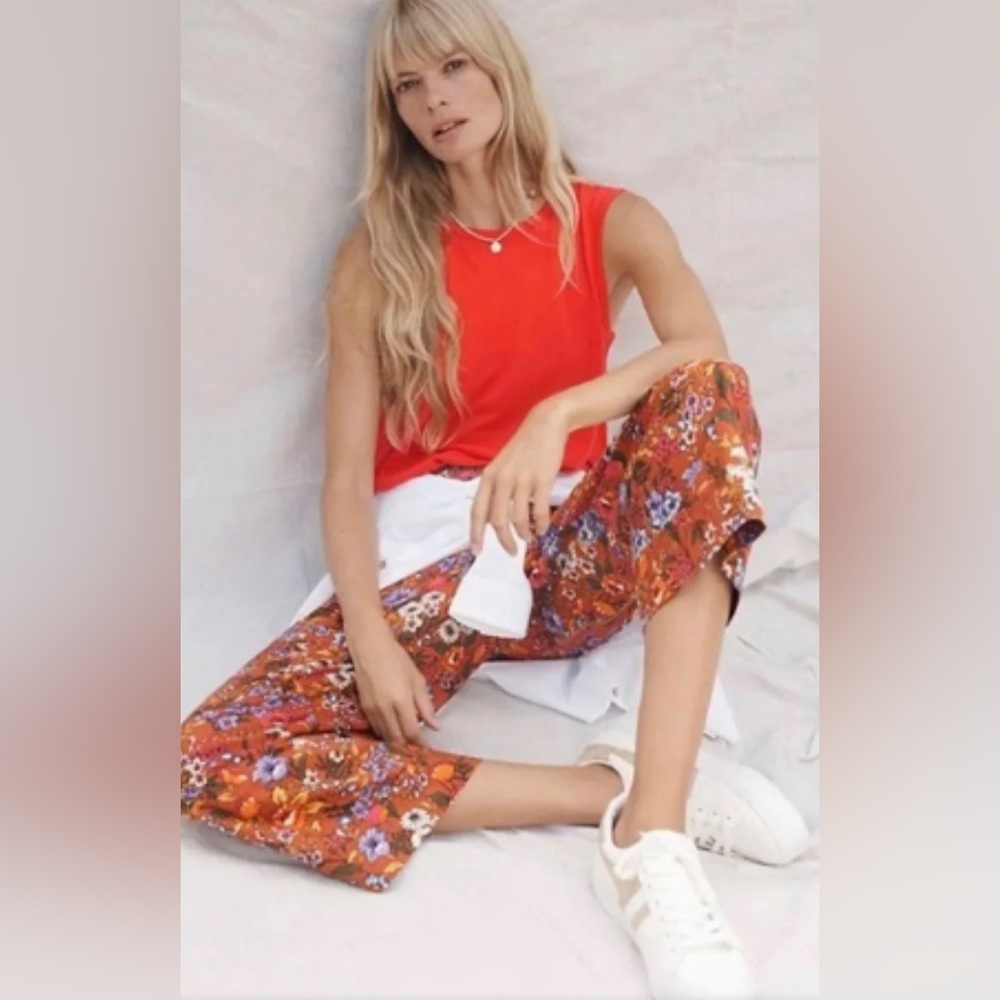 ANTHROPOLOGIE Maeve hi waist floral pant